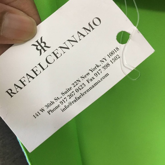 NEW Rafael Cennamo Wrap Side Tie Jacket Cardigan Gray/ Lime Green Sz 2 MSRP$ 925 - Picture 4 of 6